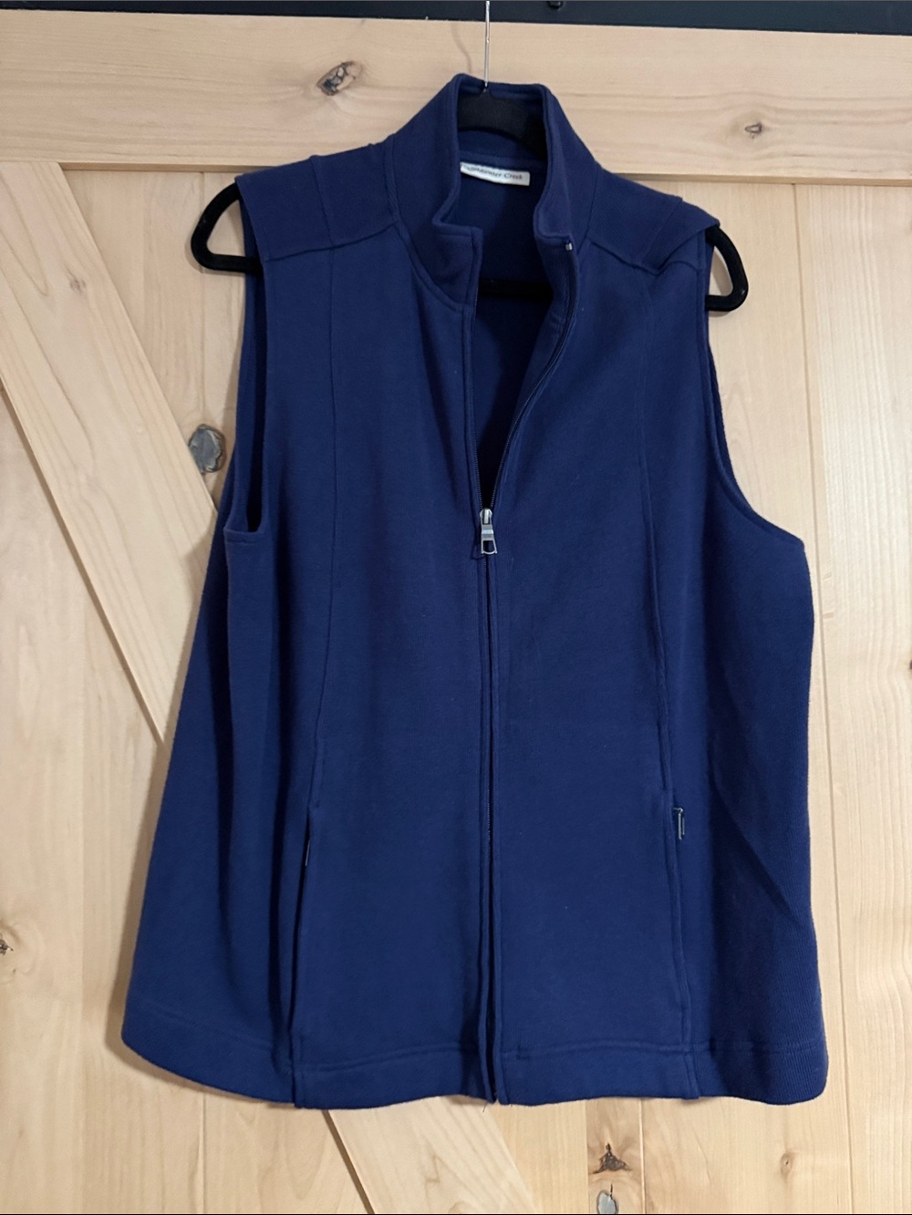 Coldwater Creek Navy Full-Zip Fleece Vest - Men’s